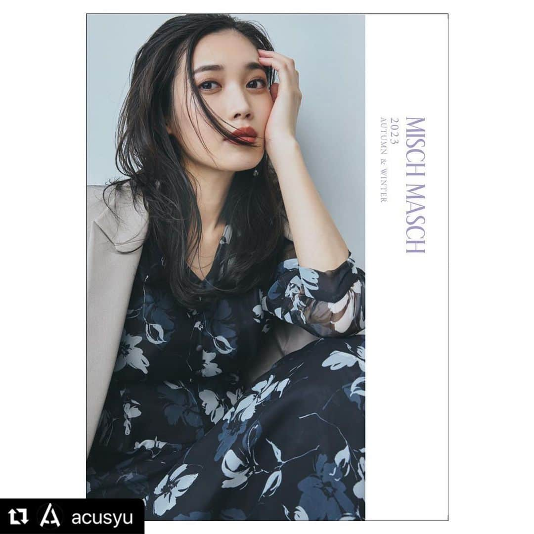 千吉良恵子のインスタグラム：「#Repost @acusyu with @use.repost ・・・ _ 【ACUSYU_Production】 MISCH MASCH 2023 Autumn @mischmasch_official _ Model： @miyu_hayashida Art Director： @ryoko_doi Designer： @quick_brown_fox_mh Photographer： @yuukiigarashi_photo Stylist： @isekikaori_kimawashi Hair Make： @chigirakeiko Production :  @acusyu _ #acusyu #acusyu_production」