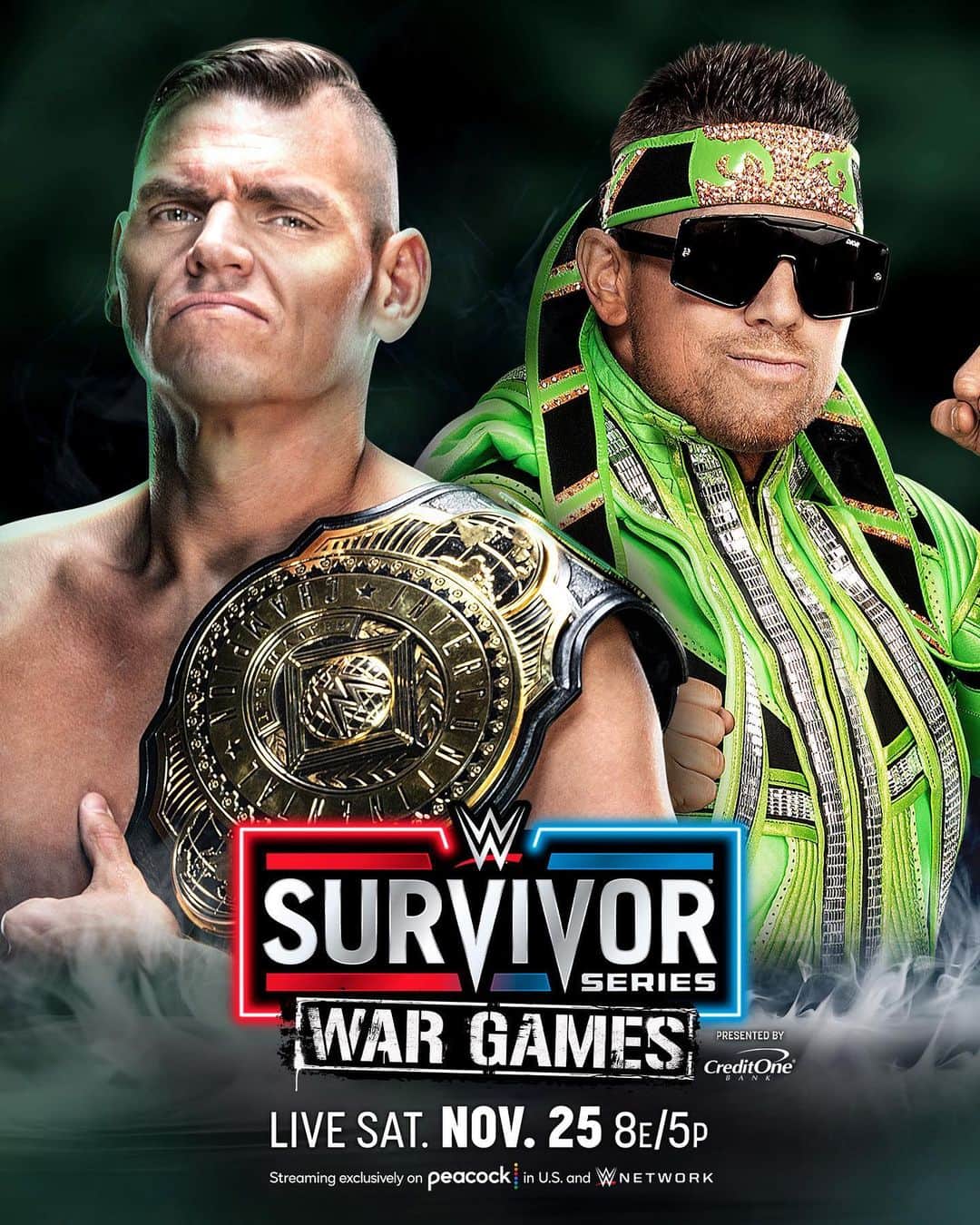 WWEのインスタグラム：「It’s going down in Chicago! @gunther_wwe will defend his #ICTitle against @mikethemiz at #SurvivorSeries!」