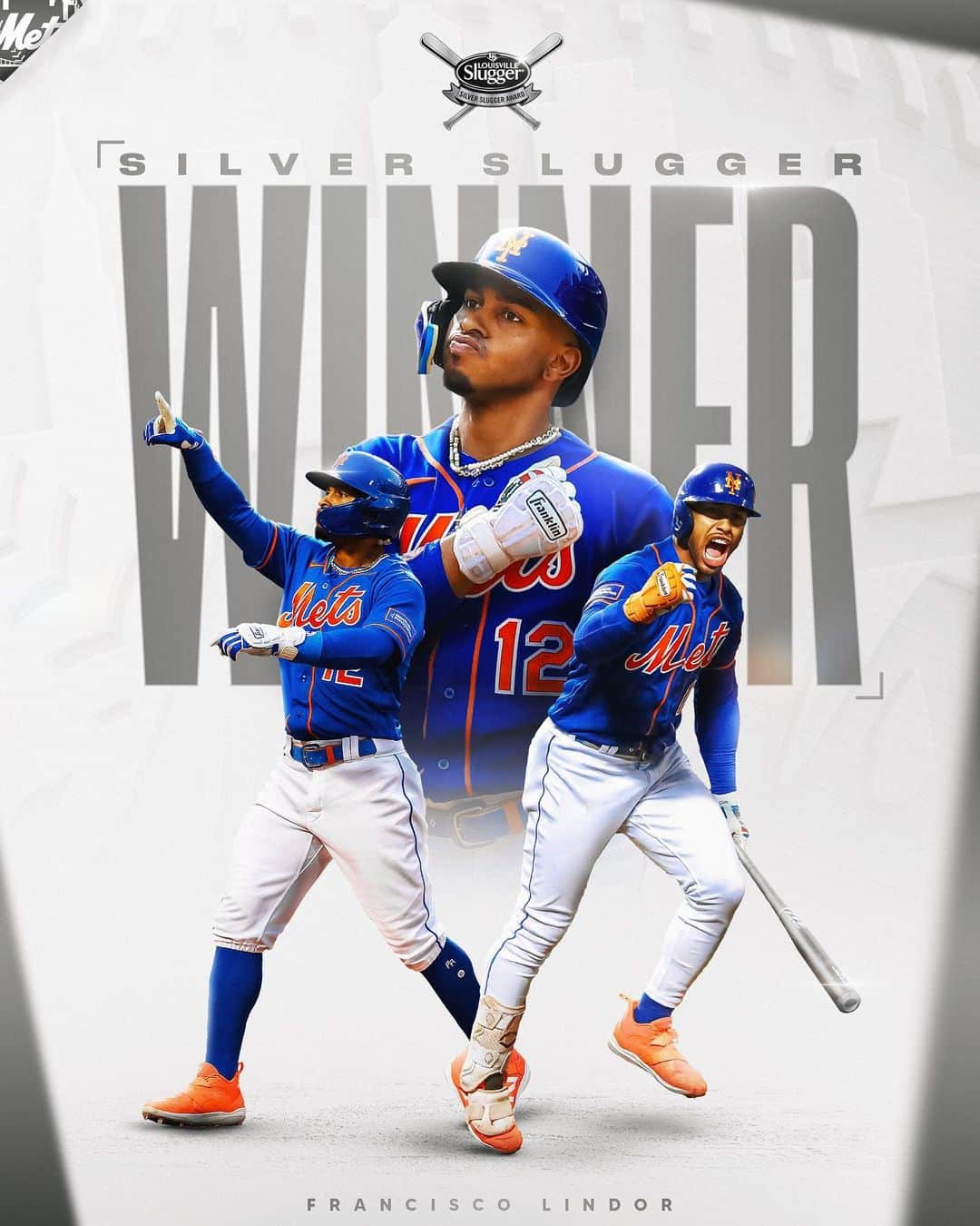 ニューヨーク・メッツのインスタグラム：「Our shortstop, our Silver Slugger 🔥 Congrats, @lindor12bc!」