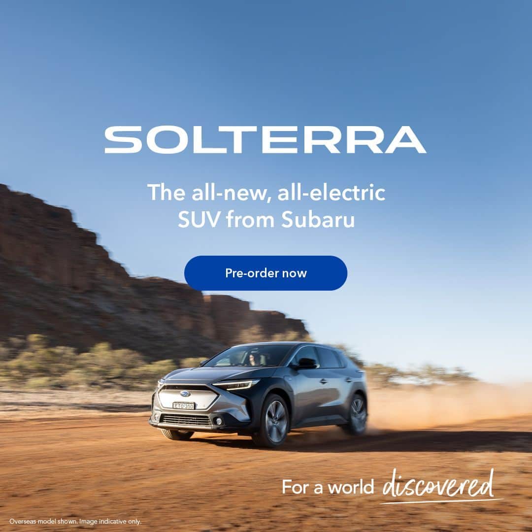 Subaru Australiaのインスタグラム：「The all-new, all-electric SUV Subaru Solterra is now available for pre-order. Bringing Subaru’s trusted reliability, state-of-the-art safety technology, and legendary Symmetrical All-Wheel Drive engineering to an all-electric SUV. Capable at its core and designed for an authentic life of discovery right here in the home of Subaru, Australia. Explore the Subaru Solterra range today - see link in bio. ⁣」