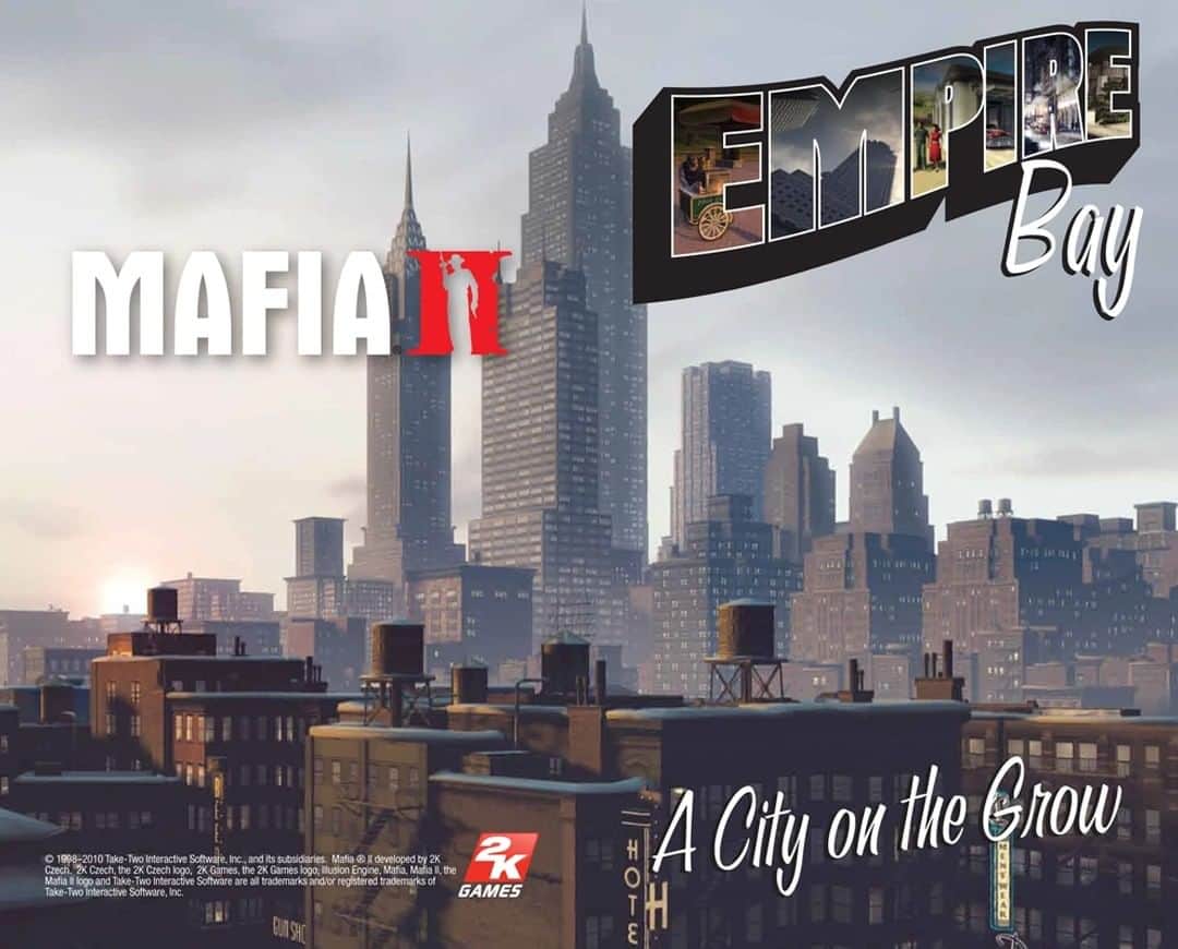 2Kのインスタグラム：「OG Mafia II brochure 🏙️ #TBT   "Empire Bay welcomes her visitors and hopes you will come again"」