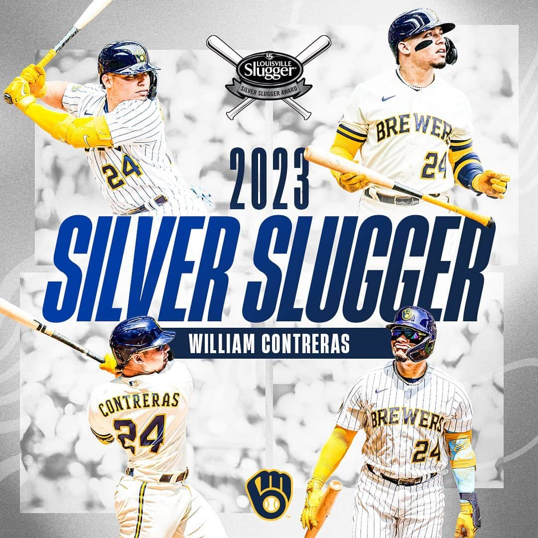 ミルウォーキー・ブルワーズのインスタグラム：「Your favorite catcher’s favorite catcher.    William Contreras wins his first NL Silver Slugger award, pacing NL catchers in most major categories!」