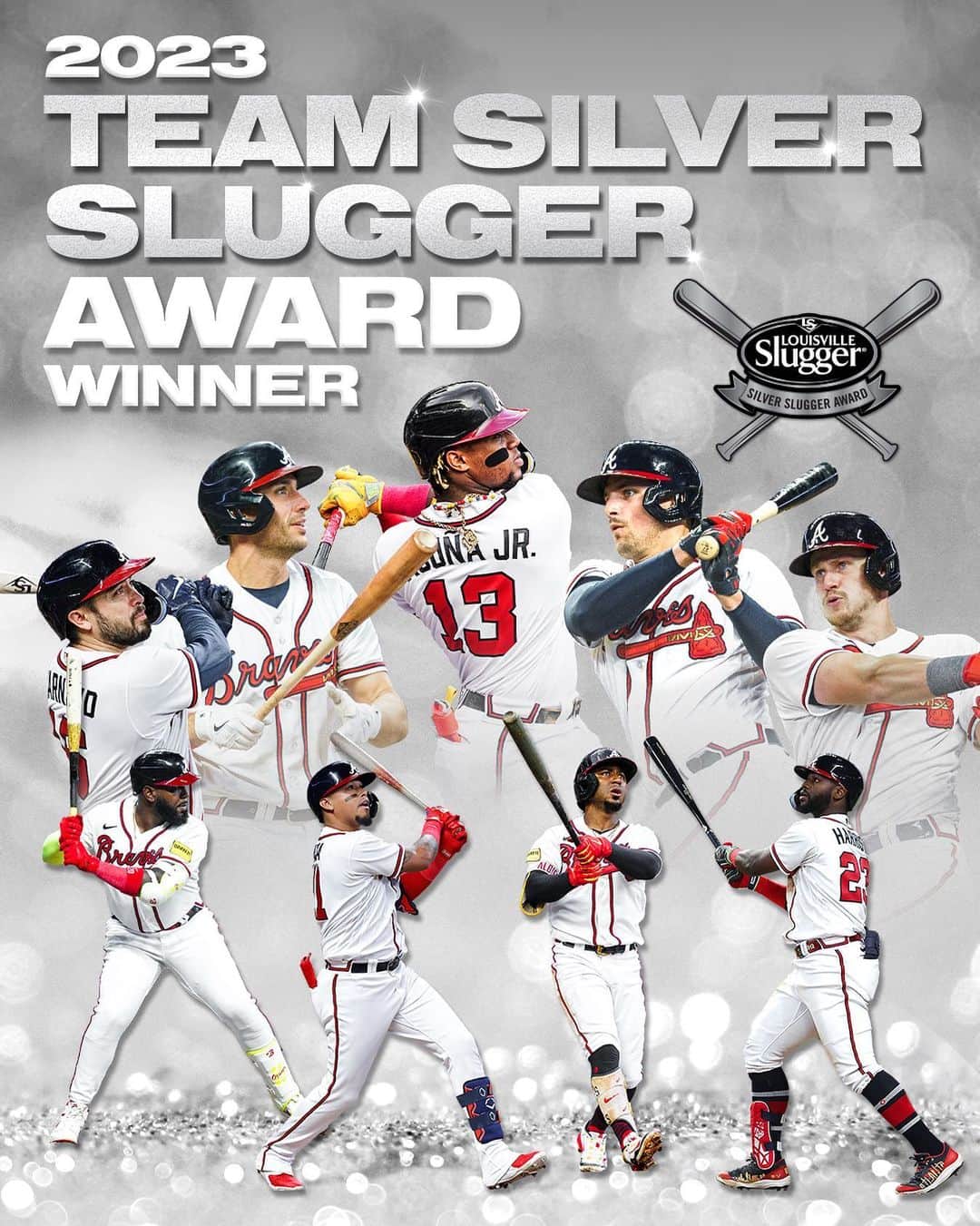 アトランタ・ブレーブスのインスタグラム：「The Atlanta Braves are your 2023 NL Team Silver Slugger Award winner!」
