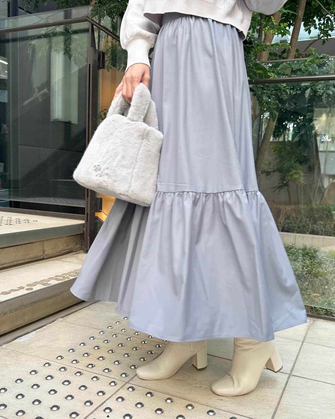 AnMILLEのインスタグラム：「New Arrival Coming Soon ㅤㅤㅤㅤㅤㅤㅤㅤㅤㅤㅤㅤㅤ \ 11月下旬入荷予定 / #ウエストリブSK ¥8,900 【OW/PI/IGY】 ㅤㅤㅤㅤㅤㅤㅤㅤㅤㅤㅤㅤㅤ @haruuuu_227 160cm ㅤㅤㅤㅤㅤㅤㅤㅤㅤㅤㅤㅤㅤ #アンミール #anmille」