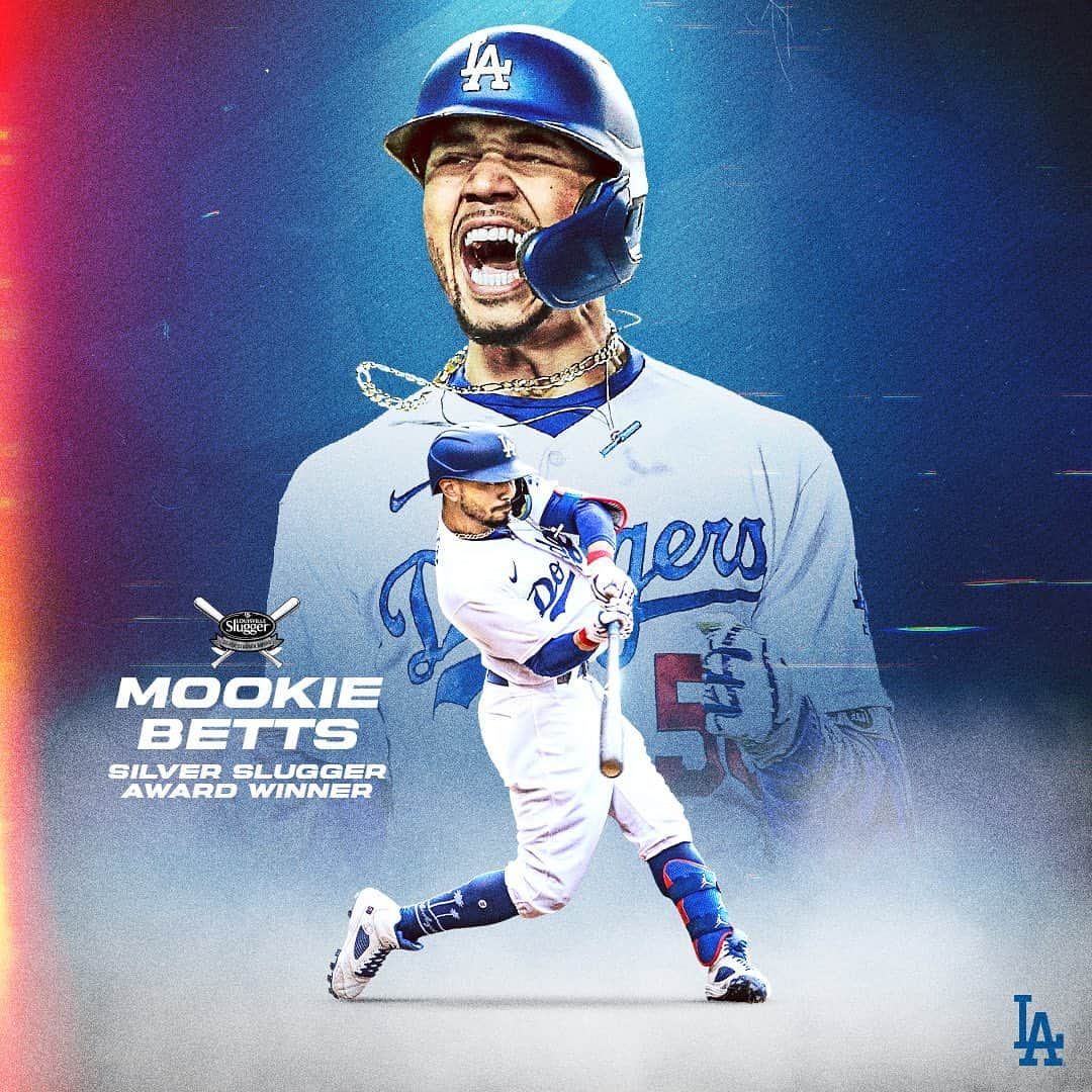 Los Angeles Dodgersのインスタグラム：「Congratulations Mookie on winning your sixth Silver Slugger Award!」