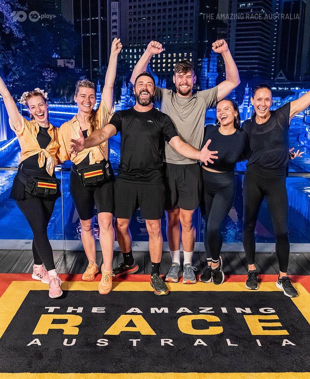 アリ・シンプソンのインスタグラム：「a moment we all will never forget.. 🏆♥️ @amazingraceau   🥇🥇🥇 @darrenmcmullen & @tristandougan what men you are to share the win so that all of our amazing charities can benefit — Dementia Australia, Feel The Magic & Leonie Jackson Memorial Fund .. this one’s for YOU!! 💛✨  what a life changing experience!! we’ve made friends for life   we are proud of ourselves, proud of eachother & proud every single team in this race.. 😇🥹🥰  stream all the episodes now on @10playau (worth the watch)  until next time #TeamAlliAndAngie x」