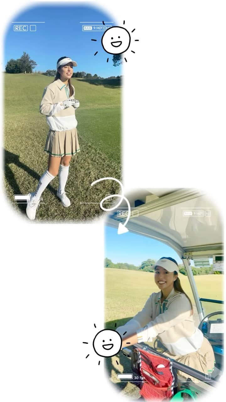 橋本真依のインスタグラム：「・ ⛳️⛳️⛳️⛳️⛳️ ・  昨日ストーリーに載せたゴルフウェアの反響がすごくて 嬉しかったからリールにも載せちゃうっ♡ @mic.by_golfさんのウェアです！  #ゴルフ#ゴルフウェア #女子力ねーさん」