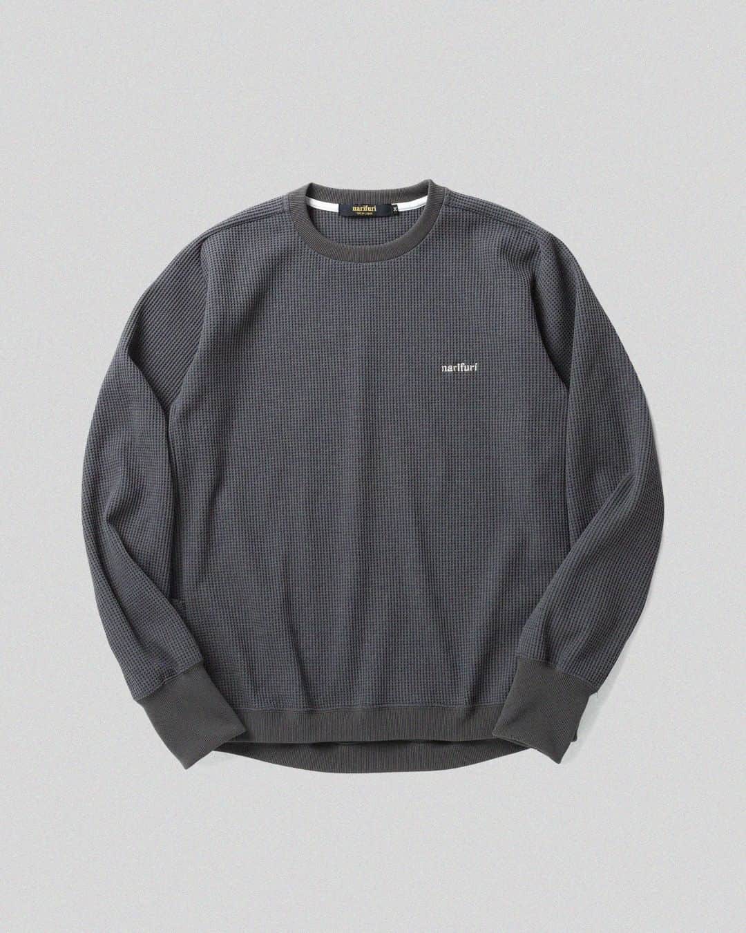 narifuri_japanのインスタグラム：「New Color NF1146：Multitech Waffle Crewneck Sweatshirt  quick drying / stretch」