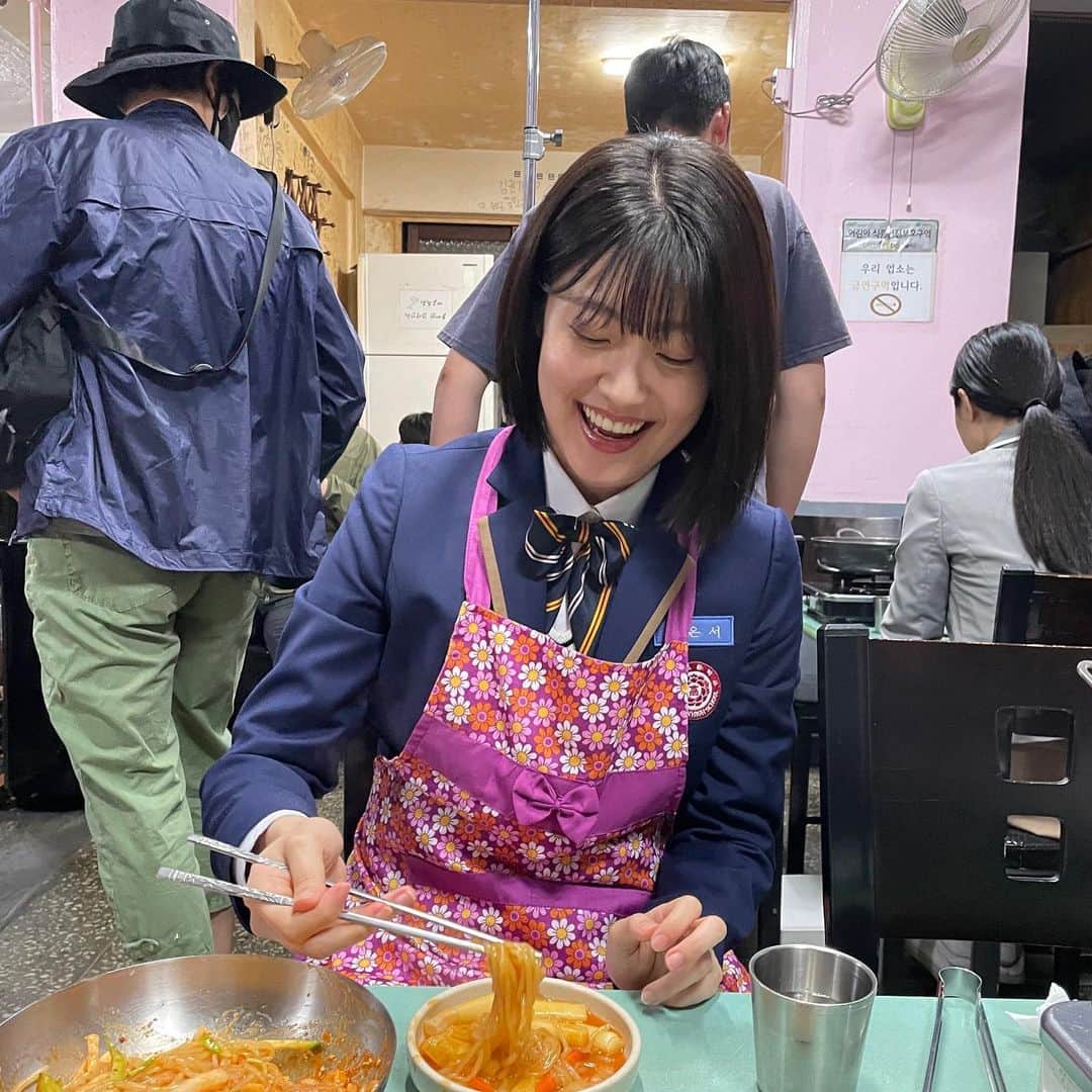 ナム・ジヒョンのインスタグラム：「떡볶이!!!😋😋」