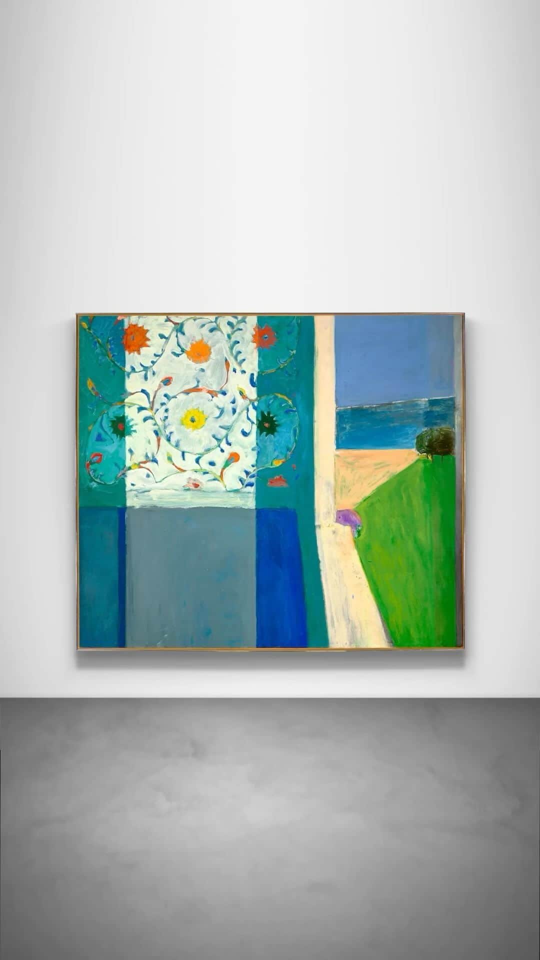 クリスティーズのインスタグラム：「🔊This season’s 20th Century Evening sale realized a total of $640.8M    The sale was led by Richard Diebenkorn’s ‘Recollections of a Visit to Leningrad’ which realized $46.41M in tonight’s auction.    Check out our IG stories for more post-sale #AuctionUpdates!」
