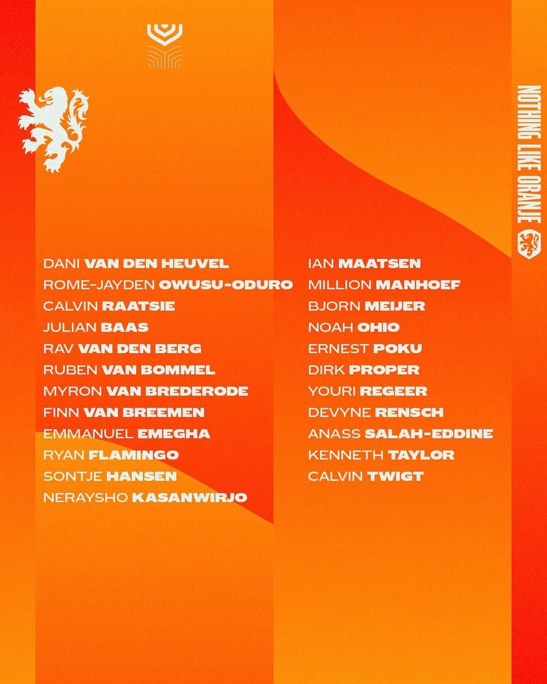 サッカー オランダ代表チームさんのインスタグラム写真 - (サッカー オランダ代表チームInstagram)「Michael Reiziger’s Jong Oranje! 🔶  16/11 #NEDGIB 🇳🇱🇬🇮 20/11 #SWENED 🇸🇪🇳🇱  #TheNextUp #NothingLikeOranje」11月10日 22時05分 - onsoranje