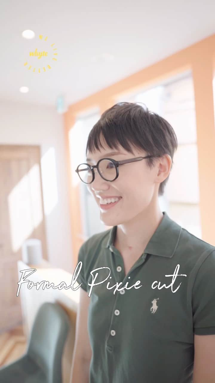 浜本忠勝のインスタグラム：「𝓕𝓸𝓻𝓶𝓪𝓵 𝓟𝓲𝔁𝓲𝓮 𝓬𝓾𝓽 🪻✂︎ @yanjin_yj  Thank you so much ☺️✨  #hairconsultation #pixiecut #pixiehaircut #ピクシーカット  #beforeandafter #beforeandafterhair #VEGAN #veganbeauty #whyte_hair #sustainable #ヴィーガンビューティー #ヴィーガン #プラントベース # ヴィーガン生活 #ナンバースリー#ヒュウケアオイル #hairtransformation #hairtutorial #japanesehairstylist #hairsaloninjapan #hairsalonintokyo #原宿美容師 #英語の勉強 #英会話初心者 #日本語勉強」