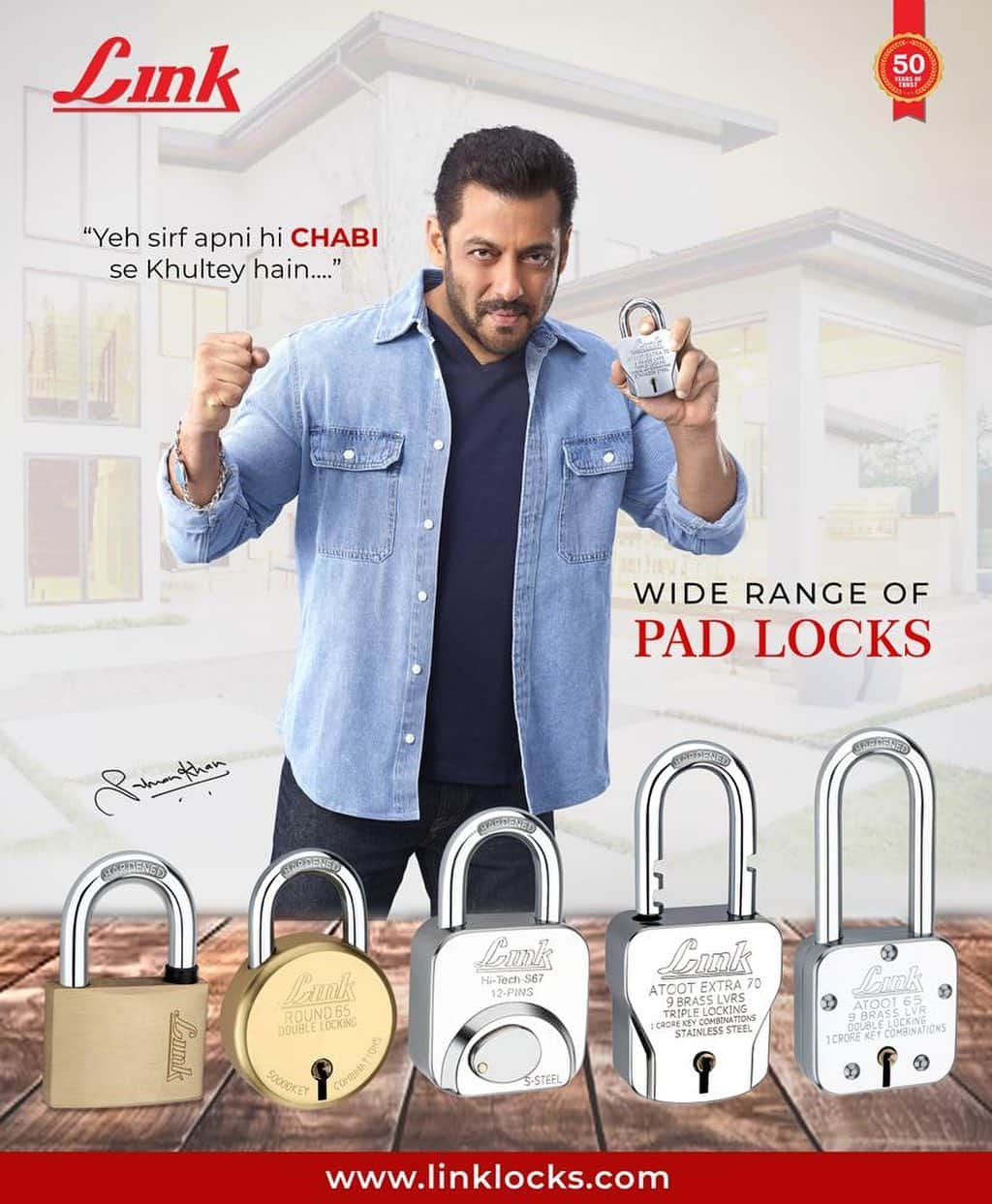 サルマン・カーンさんのインスタグラム写真 - (サルマン・カーンInstagram)「My association with Link Locks continues…  Atoot Rishta with LINK LOCKS.   #Link_Locks   @linklocksindia」11月10日 22時30分 - beingsalmankhan