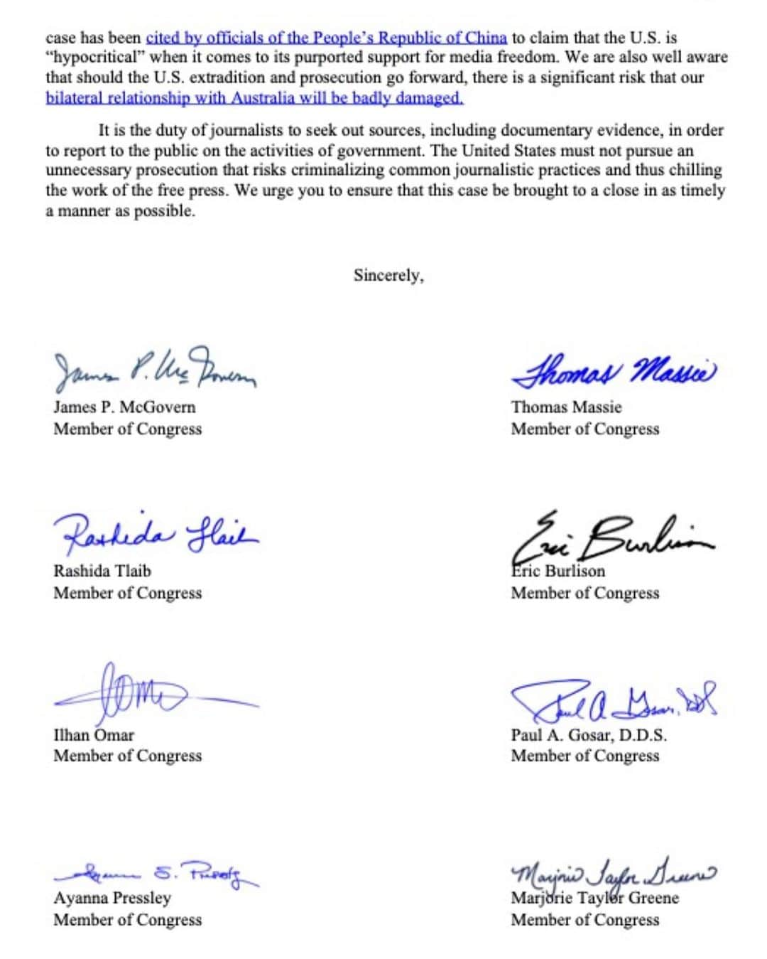 WikiLeaksさんのインスタグラム写真 - (WikiLeaksInstagram)「Bipartisan group of 16 US congresspeople writes to US President Joe Biden warning that he risks damaging the US-Australia alliance and weakening press freedom unless his administration abandons its pursuit of WikiLeaks founder Julian Assange #FreeAssange」11月10日 22時26分 - wikileaks