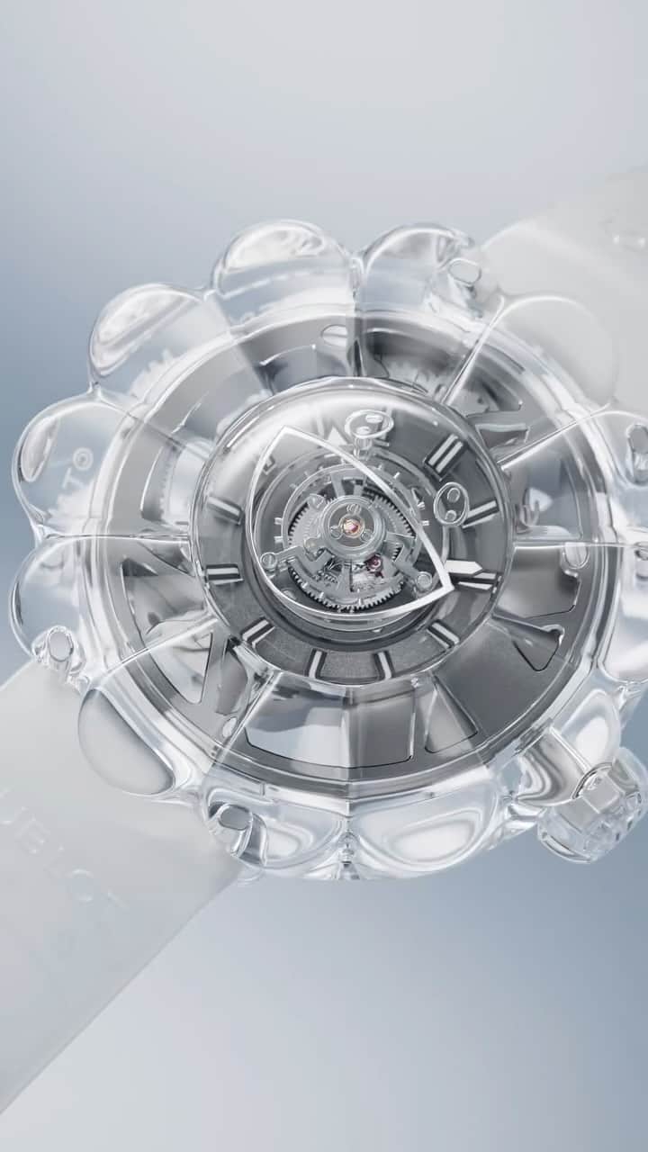 ウブロのインスタグラム：「Introducing the Limited Edition Hublot MP-15 Takashi Murakami Tourbillon Sapphire: A Floral Sapphire Marvel with a Central Tourbillon. Only 50 pieces exist of this playful, high-tech masterpiece. ©TM/KK  #HublotMP15 #SapphireTourbillon #TakashiMurakami」