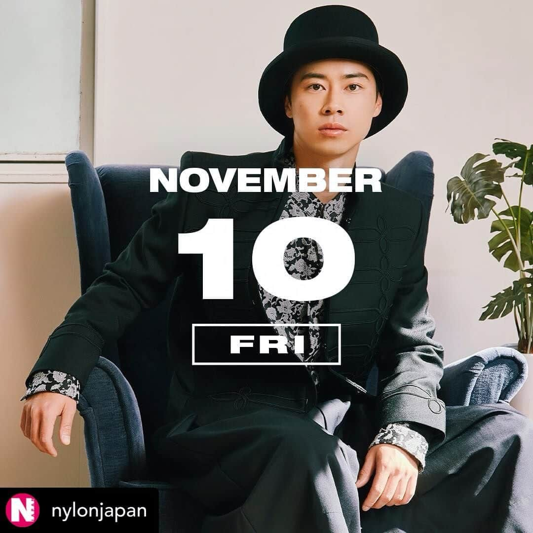 戸塚純貴のインスタグラム：「Posted @withregram • @nylonjapan   11月10日は『エレベーターの日』。133年前の今日、東京・浅草に日本初のエレベーターが設置された。その歴史は古く、2200年も前にギリシャの宮殿で使用されていたんだとか。エレベーターの案内人に扮した戸塚純貴がお祝い！  NYLON.JPでは「365日、毎日がアニバーサリー」をテーマに、ファッショナブルでユニークなスタイリングを毎日提案しているよ！  nylon.jp/365/2023/1110  MODEL：JUNKI TOZUKA @junki_tozuka  #365anniversary #fashion #makeup #bomdiaeauty#style #今日は何の日 #make #nylonjapan #nylonjp #coordinated #coordinates#ootd #outfit #coordinate  #photography #beautiful #photooftheday」