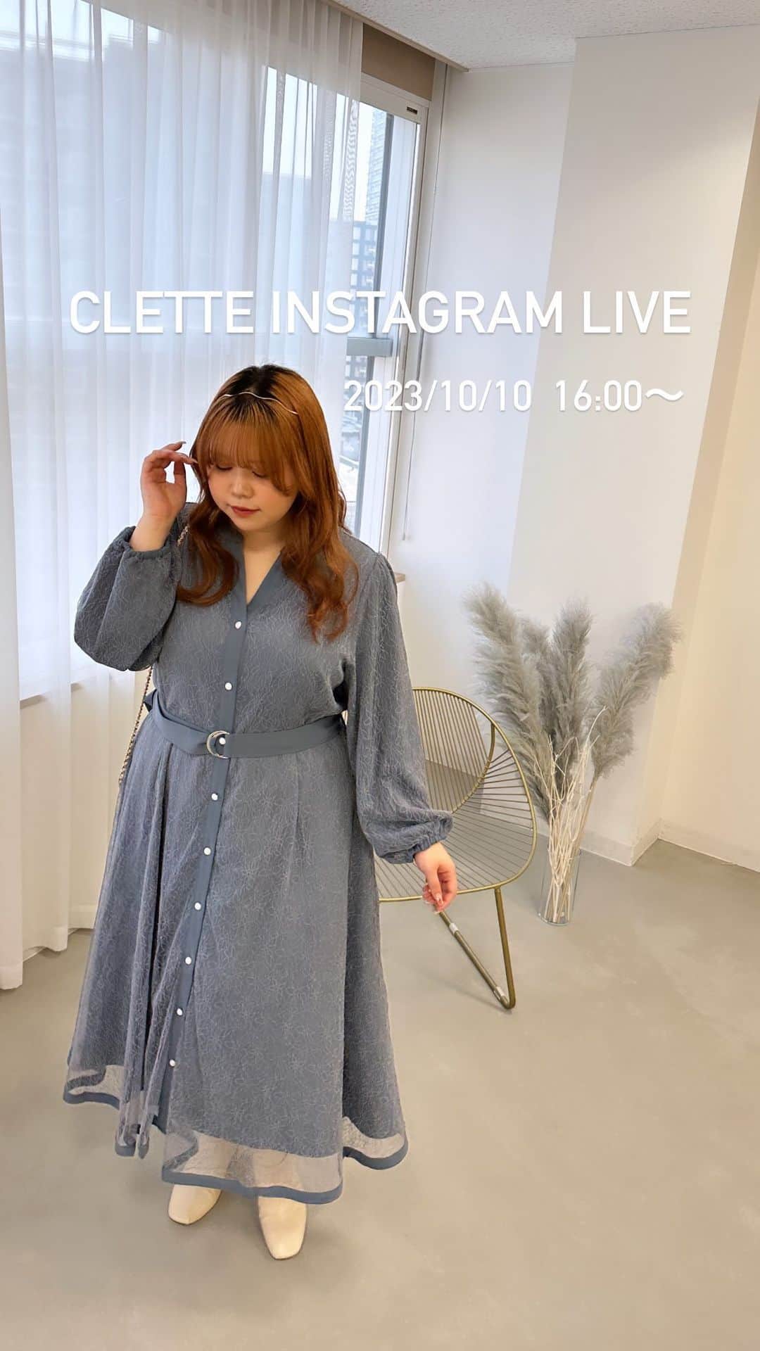 clette(クレット)のインスタグラム：「11月10日 CLETTEInstagramLIVE  11月 7日 (火曜日) 【再入荷】 b4a192006　CLETTEオリジナル★チョーカー付き花柄ワンピース a9a190024　CLETTEオリジナル★ドットドッキングブラウス b4a173097　CLETTEオリジナル★花柄ドッキングワンピース  11月 9日 (木曜日) 【新商品】 b4a190067　CLETTEオリジナル★パールボタンレースワンピース b4a173106　CLETTEオリジナル★ベルト付きパールボタンワンピース b4a173105　CLETTEオリジナル★ビットベルトチェック柄ワンピース b4a173107　CLETTEオリジナル★ウエストリブ花柄ワンピース b8a179018　 CLETTEオリジナル★スカラップベルスリーブニット」