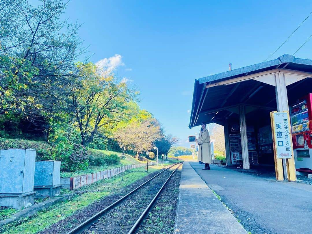 立石純子さんのインスタグラム写真 - (立石純子Instagram)「昨日はレギュラーで出演させて頂いている #湯めぐり鉄道 ロケへ♪ 茨城県はひたちなか海浜鉄道に揺られての旅でした☺️🚃　 国内にも限られるほど保存状態の素晴らしい虎塚古墳や那珂湊おさかな市場さん🐟コラーゲンも豊かであん肝も盛りだくさんに入ったあんこう鍋や最後は海を目の前に望む温泉へ♨️　 秋の匂いを感じながら、魅力が溢れるひたちなか市さんの魅力をたっぷりリポートしてまいりました♪ OA.は2024年予定☺️　 またお知らせいたします🚃✨ 　 最後の一枚、真剣すぎる真顔なお写真を。笑　  #ひたちなか海浜鉄道 #茨城県 #旅 #温泉 #trip #虎塚古墳 #秋 #紅葉 #那珂湊おさかな市場 #那珂湊 #夕日 #あんこう鍋 #郷土料理 #ローカル線 #阿字ヶ浦 #2023 #🗻 #阿字ヶ浦温泉のぞみ #♨️ #海鮮丼 #海の幸 #美しい 四季を感じる鉄道 #秋の味覚」11月10日 17時41分 - junkokokotateishi