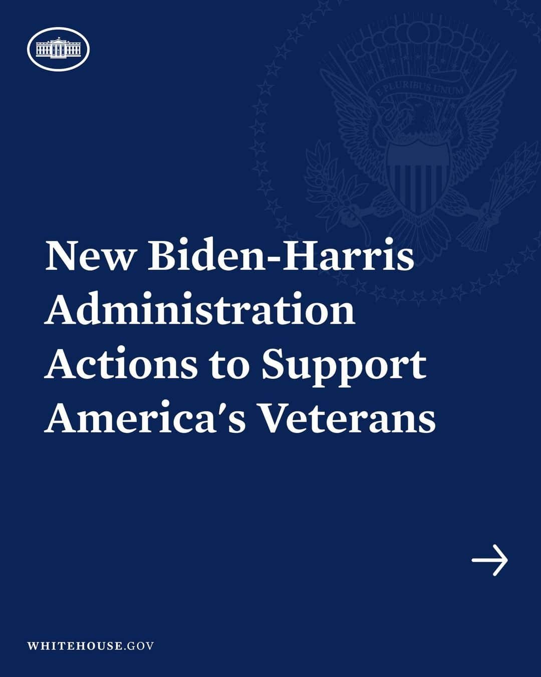 The White Houseのインスタグラム：「President Biden believes we have a sacred obligation to our nation’s veterans and their families.   Ahead of Veterans Day, the Biden-Harris Administration is announcing new actions to support our veterans and fulfill this obligation.」