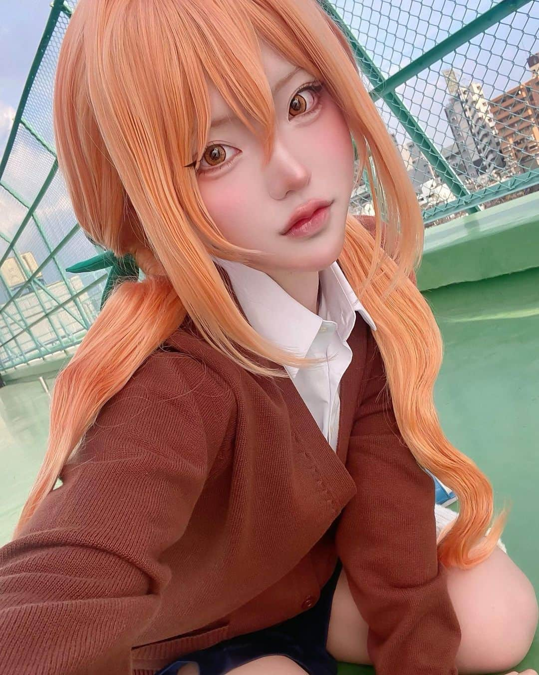 凸守たかねのインスタグラム：「院田唐音🍊 好きなジュース分からなくていっぱい買ったんだよ😤 · ·  #cosplay  #cosplaygirl  #cosplayphotography  #コスプレイヤー  #コスプレ  #100カノ」