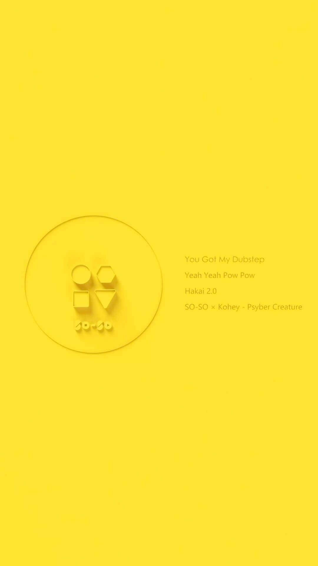 SO-SOのインスタグラム：「🟡OUT NOW🟡  New Color EP “Yellow”  All Produced by SO-SO Genre: Dubstep  ［Track］ 1. You Got My Dubstep 2. Yeah Yeah Pow Pow 3. Hakai 2.0 4. SO-SO × Kohey - Psyber Creature」
