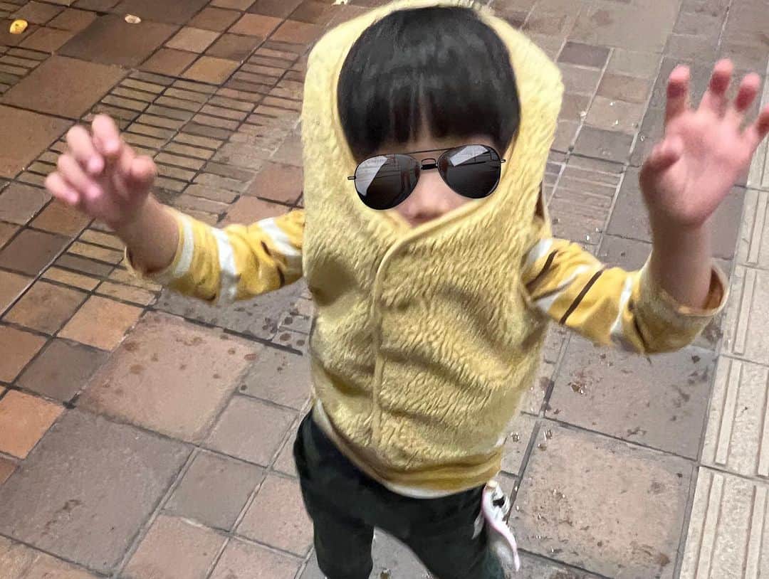 安田美沙子さんのインスタグラム写真 - (安田美沙子Instagram)「あーかわい。  2枚目からは、このベストを着ると必ずやるやつ。笑  こういう生き物みたい。  にいにの体操行って、スーパーで買い物。  雨だと無事に帰れるまでが勝負！！  #次男坊」11月10日 20時44分 - yasuda_misako