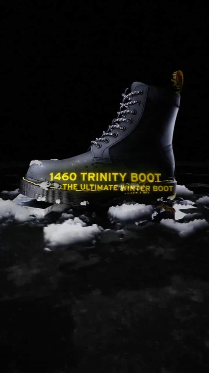 ドクターマーチンのインスタグラム：「The Trinity boot. Kitted out with our three weather-resisting technologies, waterproof DryWair, slip-resistant GripWair and insulating WarmWair, the Trinity boot is more than a match for the elements. Take back winter. Shop via the link in bio.」