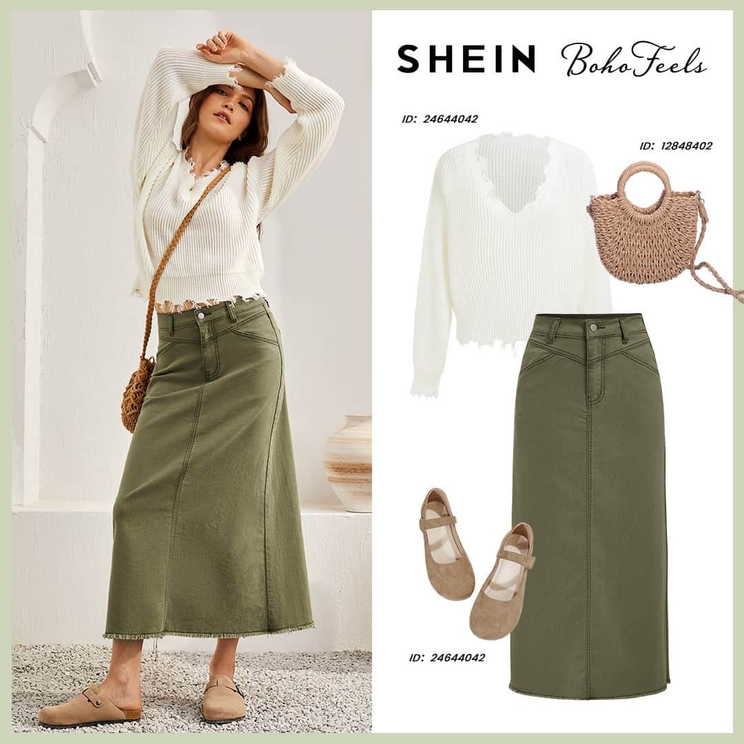 SHEINのインスタグラム：「For every aesthetic and every girlie - these styles deliver major looks that take you to the top of the trends ⬆️🔝⬆️  🔎24644042 24643703 25098180 21824760   #SHEINCollections #ForTrendLovers」