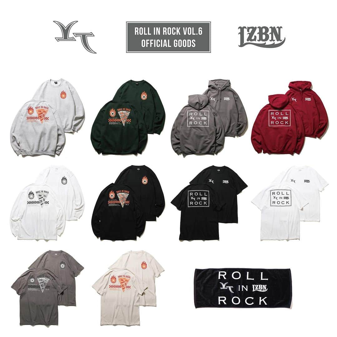 安床武士のインスタグラム：「【 RIR VOL.6 OFFICIAL GOODS 】  11/12(日)当日、会場 @gorilla_hall_osaka にて販売されるオフィシャルグッズを大公開！ @lzbn_official が手掛け、 #LZBNFACTORY にてシルクスクリーンプリントを施した拘りのアイテムとなります。 ※先行物販はございません。オープン13時より販売開始。  #rollinrock #rir #ローリンロック #LZBN #安床武士 #thebonez #shadowsjapan #redorca #rilband #ゴリラホール」