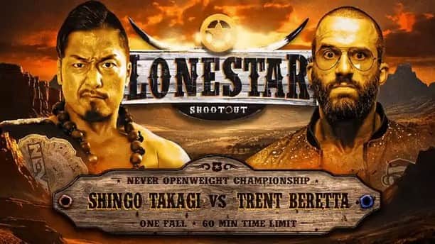 新日本プロレスのインスタグラム：「Lonestar Shootout is tonight!  November 10 at the Curtis Culwell Center in Texas! Watch LIVE in English on @fitetv  Main event: NEVER Openweight Championship- Shingo Takagi vs Trent Beretta！ #njlonestar #njpw #njpwworld」