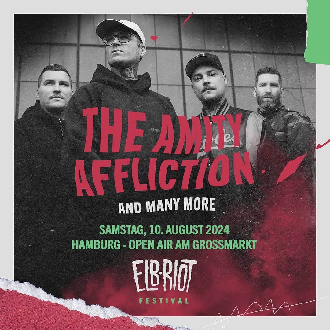 The Amity Afflictionのインスタグラム：「Hamburg 2024! Stoked to be playing @elbriotfestival」