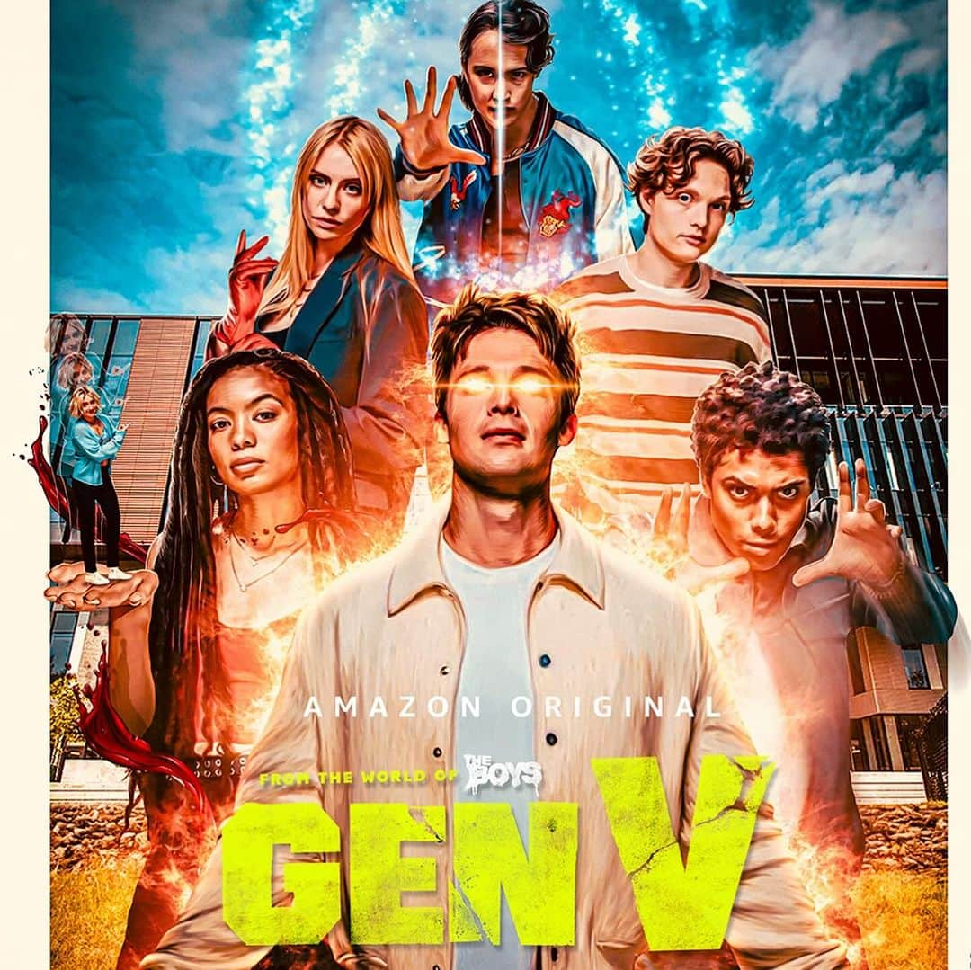 パトリック・シュワルツェネッガーのインスタグラム：「Just wanted to say a quick thanks to everyone that watched GEN V. Was a blast 😊 If you haven’t watched yet - please go check It out! Amazon Prime! The Show is amazing!! Funny, action packed, blood galore and a bunch of weird shit. The other actors are fantastic & such great people.   I really Appreciate all the messages & support. Maybe I’ll be back ;) I wish I lasted longer too lmao 😂」