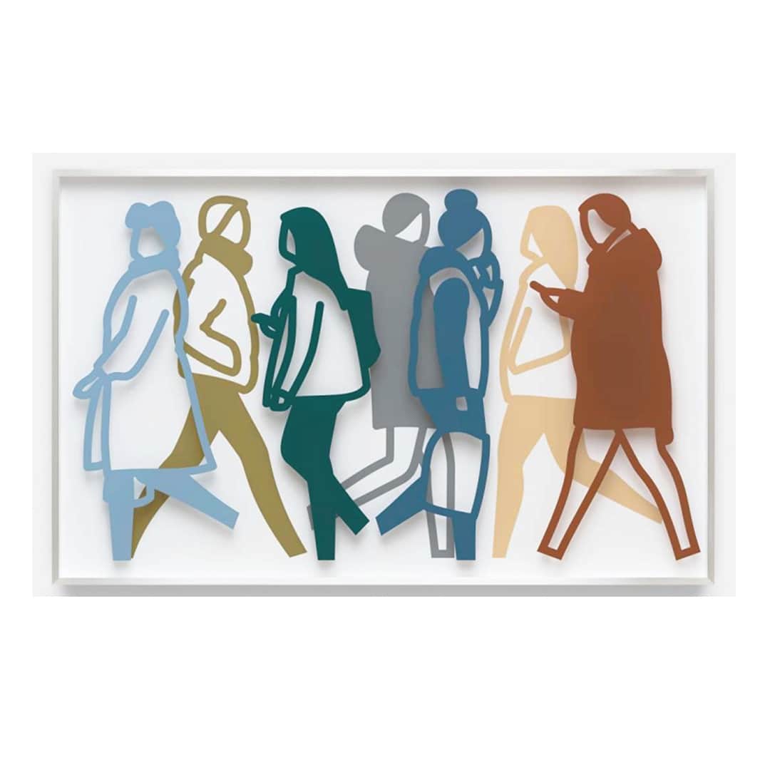 デレクラムのインスタグラム：「"Sidewalk 2" by Julian Opie. A beautiful art piece currently hanging in the Jim Kempner Fine Art gallery.」