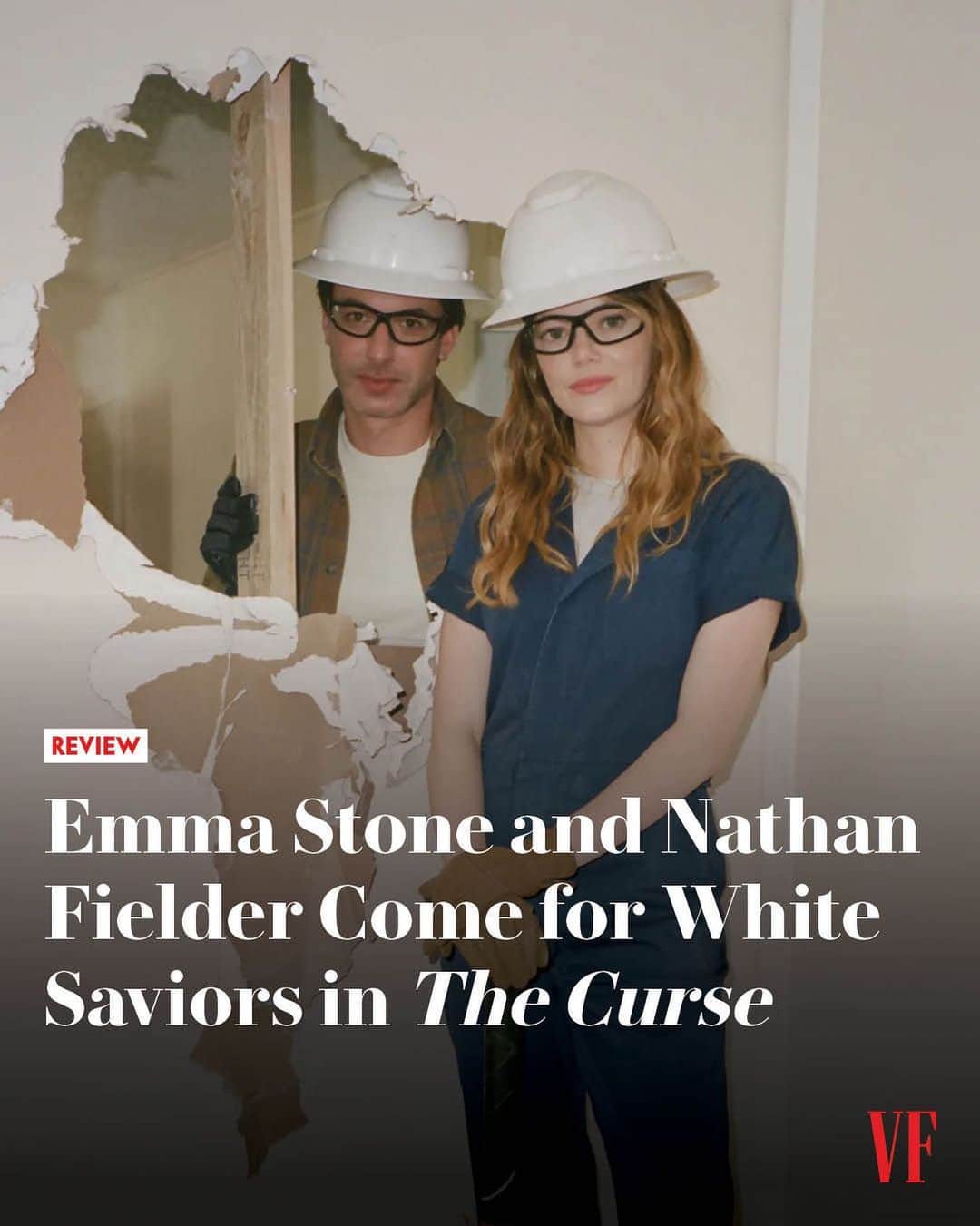 Vanity Fairさんのインスタグラム写真 - (Vanity FairInstagram)「‘The Curse,’ starring Emma Stone and Nathan Fielder, is riveting in all its idiosyncratic execution, but can’t quite decide what it really wants to say. Read @rilaws's full review of the series, which premieres today, at the link in bio.   Photo: Beth Garrabrant/A24/Paramount+/Showtime B」11月11日 0時14分 - vanityfair