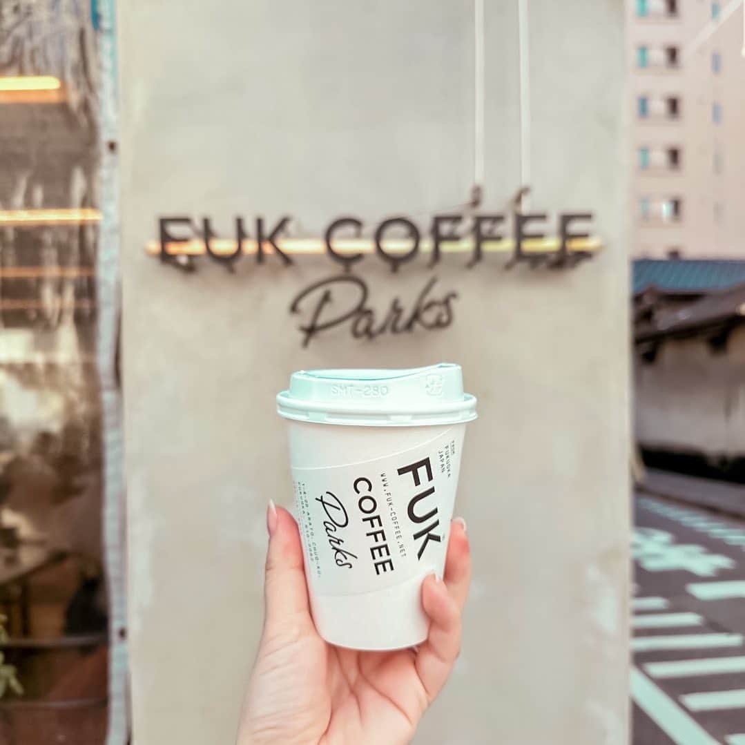 石橋あこのインスタグラム：「☕️  ◆FUK coffee parks @fuk.coffee.parks   📍福岡県福岡市中央区荒戸1-4-20  　 #fukcoffee#fukcoffeeparks#福岡コーヒー#福岡カフェ」