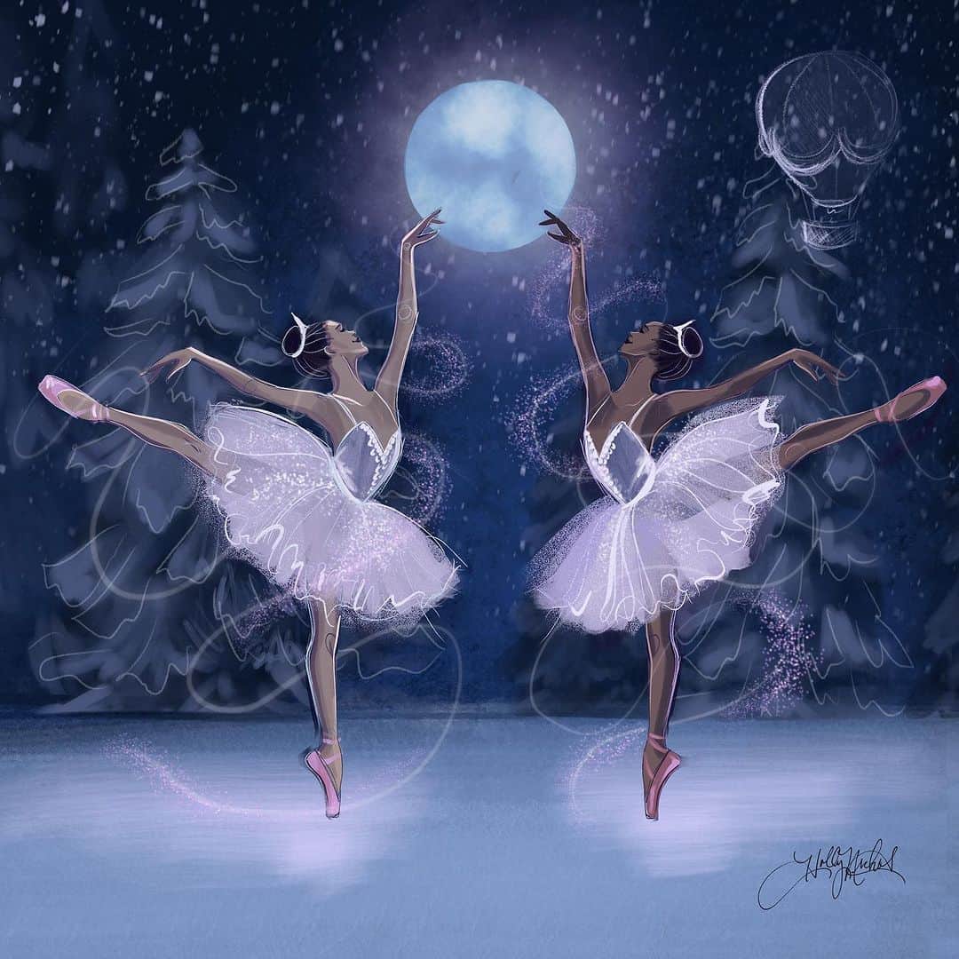 Holly Nicholsのインスタグラム：「Shop holiday magic, on my Etsy 💕🎄 #fashionillustration #copic #holidayart #christmas #christmasdecor #christmasart #illustration #」