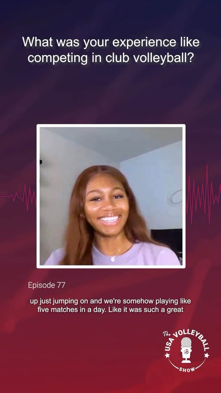 USA Volleyballのインスタグラム：「Club volleyball provides lasting memories and friendships! In episode 77, @texasvolleyball and U.S. Women’s National Team middle blocker @asjiaoneal reflects on her club experience. That and more on the latest USA Volleyball Show episode!  Listen on all #podcast platforms or watch, 🔗 in bio. #USAVShowPod」