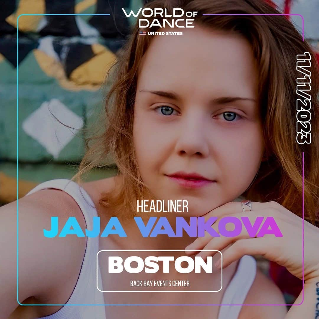 World of Danceのインスタグラム：「🚨The Boston Championship Series event is TOMORROW!! Give it up for our headliner @jajavankova 👏  #worldofdance #wodbos23」