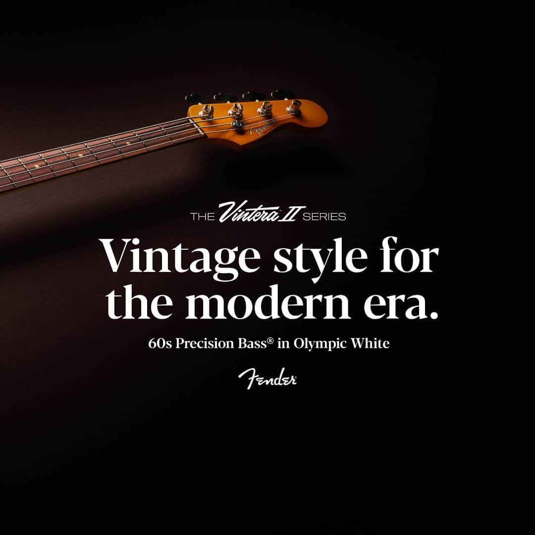 Fender Guitarさんのインスタグラム写真 - (Fender GuitarInstagram)「Take a closer look at the Vintera II 60s Precision Bass, featuring a late-60s “C”-shaped neck and vintage-style 60s split-coil pickups for the unmistakable punch and clarity that keeps making music history. Visit the link in bio to learn more.  Feat @aprilkae」11月11日 1時59分 - fender