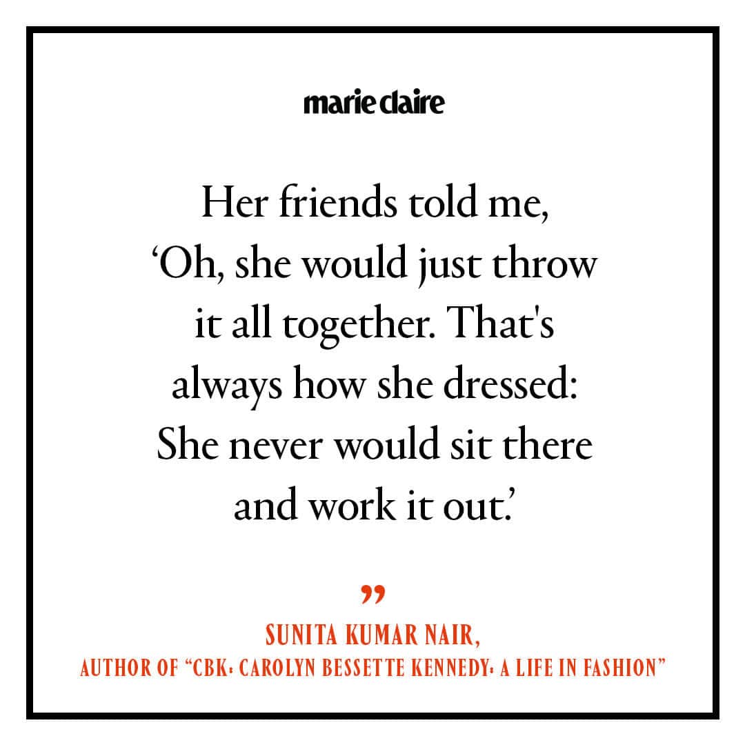 マリクレールさんのインスタグラム写真 - (マリクレールInstagram)「“She was an enigma; her clothes were an enigma. Her message was very clear, but also, it wasn't. And that's the beauty of it all.”  Nearly 25 years have passed since Carolyn Bessette Kennedy’s tragic death, but her place in the fashion pantheon remains unchallenged. She’s continuously cited as the pinnacle of ’90s minimalism and the archetype of an American “It” girl. Her style—streamlined and crisp, occasionally avant-garde, always effortless—makes her a mainstay of mood boards.  At the link in bio,  @emmachilds_ speaks with @sunitakumarnair, author of the new CBK fashion biography, to understand why her fashion legacy still resonates. photos: @gettyimages」11月11日 2時27分 - marieclairemag