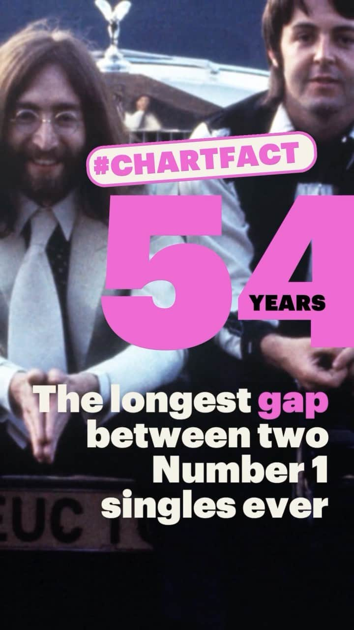 The Beatlesのインスタグラム：「BEATLEMANIA IS BACK! 🏆 The Beatles' (@thebeatles) #NowAndThen becomes Paul, John, George and Ringo's 18th Official UK Number 1 single - and breaks UK Official Chart records in the process ✨ Tap the link in our bio to read The Fab Four's incredible stats #TheBeatles #RedAndBlue #JohnLennon #PaulMcCartney #GeorgeHarrison #RingoStarr」