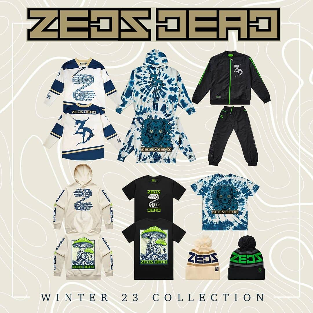 Zeds Deadさんのインスタグラム写真 - (Zeds DeadInstagram)「WINTER 23 COLLECTION AVAILABLE NOW! New hockey jerseys, hoodies, tracksuits, beanies and tshirts added to our shop❄️☃️ just in time for cold weather season!  Link in bio or head to shop.zedsdead.net」11月11日 4時00分 - zedsdead