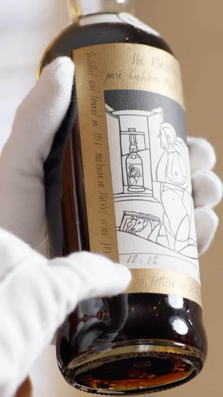 サザビーズのインスタグラム：「The Macallan 1926 is the world’s most valuable whisky, having set the auction record at Sotheby’s in 2019 when it sold for £1.5m.  After being aged in sherry casks for six decades, just 40 bottles of The Macallan 1926 were bottled in 1986, representing the oldest @the_macallan vintage ever produced. The offering of The Macallan 1926 featuring the Valerio Adami label marks the first time one of the 40 has come to auction at Sotheby’s since the current record was set. Sotheby’s specialist @wanderingwhisky explains more.   It will be offered during #SothebysLondon Weekend of Whisky on 17-18 November, which will also feature the KODAWARI collection and select bottles from the legendary collection of visionary epicurean and aesthete, Pierre Chen. Discover more at the link in bio.   #SothebysSpirits #Macallan」