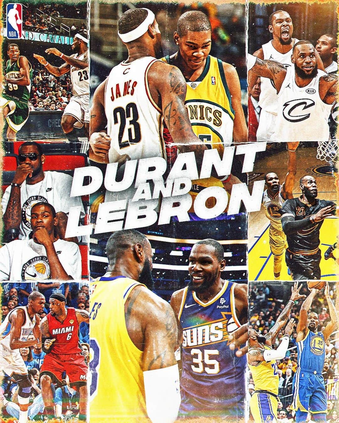 NBAのインスタグラム：「KD & LeBron continue their storied history with NBA In-Season Tournament action!  🆚: LAKERS/SUNS 🕙: 10:00pm/et 📺: ESPN」