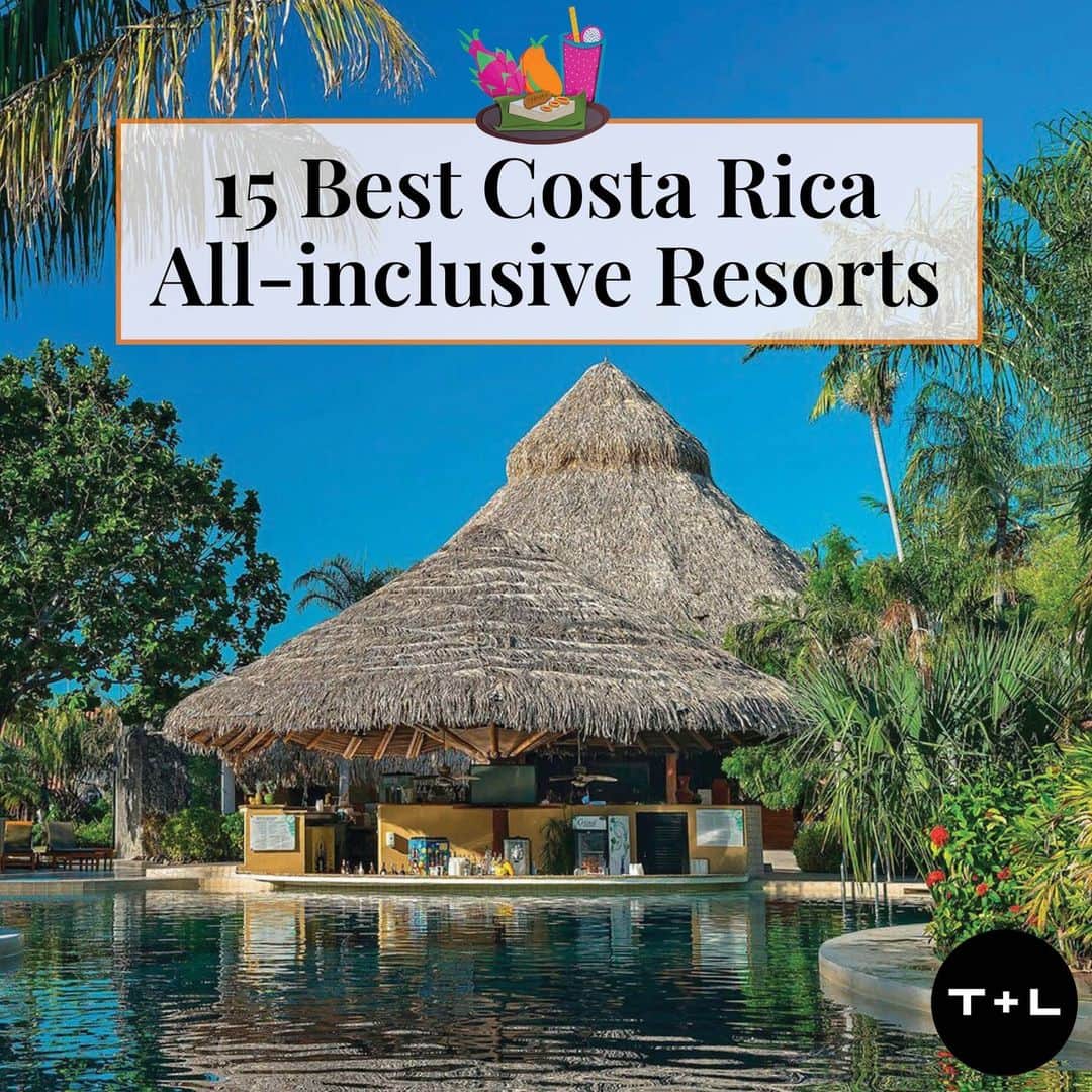 Travel + Leisureのインスタグラム：「Costa Rica's natural beauty, abundant wildlife, and variety of outdoor activities attract travelers from around the world. And when it comes to a place to hang your hat, look no further than the country's best all-inclusive resorts. Get the full list at the link in bio.」