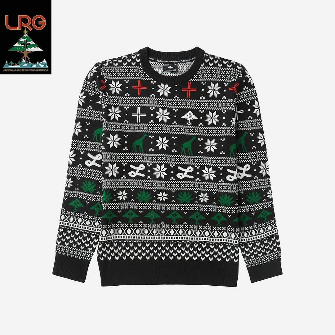 エルアールジーさんのインスタグラム写真 - (エルアールジーInstagram)「LRG Holiday 23 | Authentic Fair Isle sweaters go live today! Stay Tuned #lrgclothing #xmas 🎄🦒」11月11日 4時40分 - lrgclothing