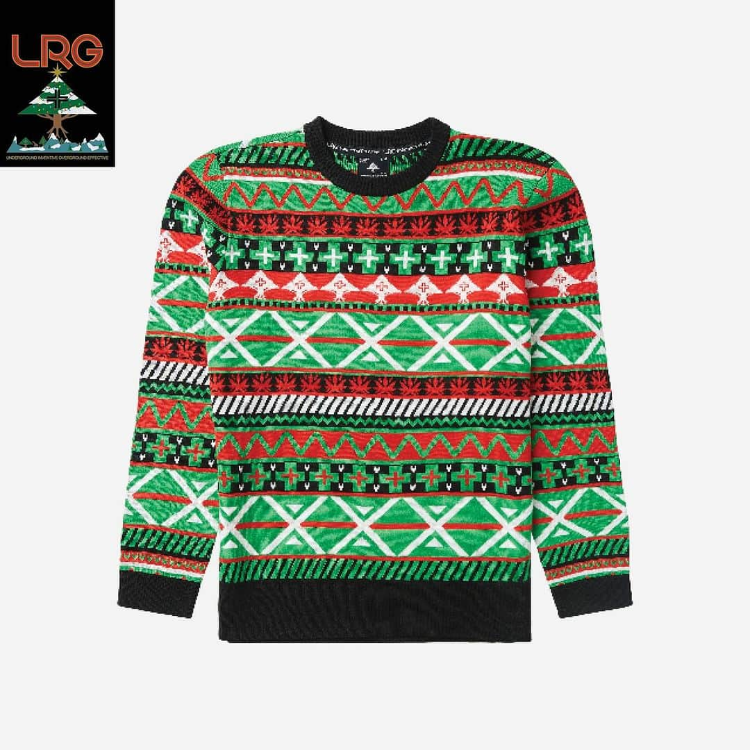 エルアールジーのインスタグラム：「LRG Holiday 23 | Authentic Fair Isle sweaters go live today! Stay Tuned #lrgclothing #xmas 🎄🦒」