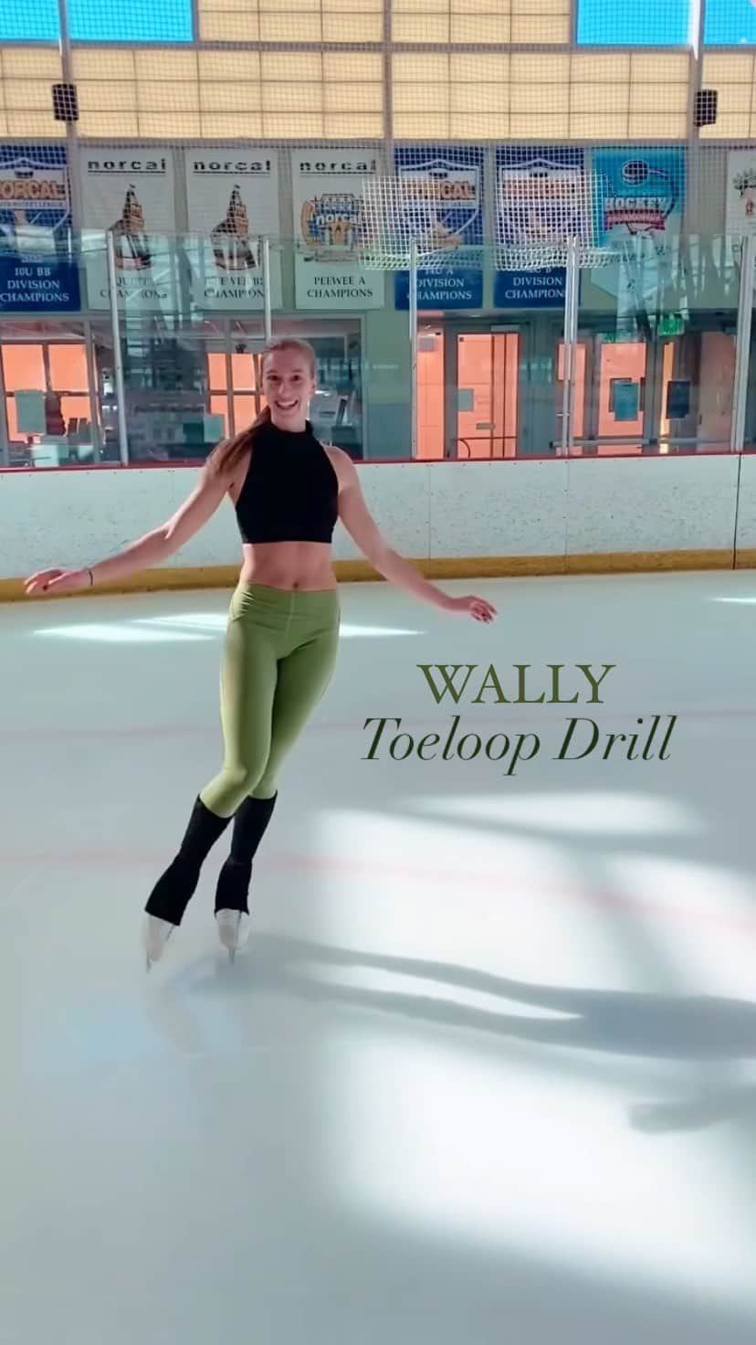 ポリーナ・エドモンズのインスタグラム：「Wally-toe loops are an excellent exercise for single, double, or triple combos!   Since Toeloop combos are the most common combination, getting comfortable with the rhythm of it as a second jump is important.   Try this one out 🤍  #figureskating #figureskater #iceskating #iceskater #toeloop」