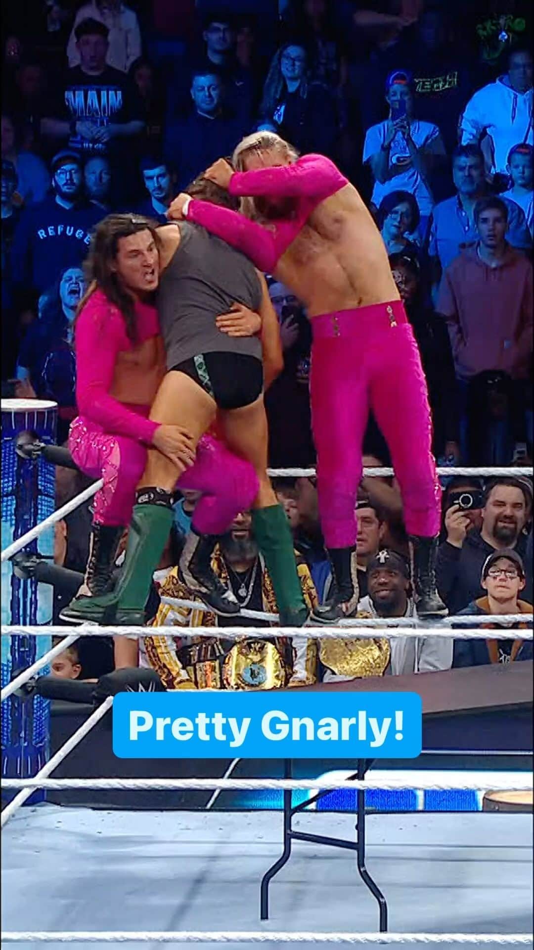 WWEのインスタグラム：「Putting someone through a table never looked so good! 🤩」
