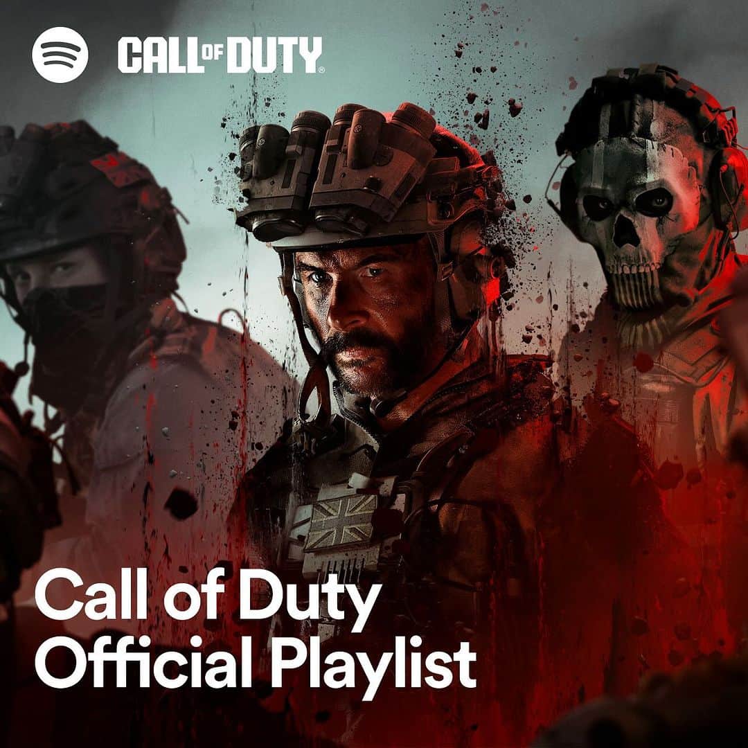 Call of Dutyのインスタグラム：「Modern Warfare III is here 💥 Listen to music from and inspired by Call of Duty, featuring tracks from #MW3, on Spotify now.」